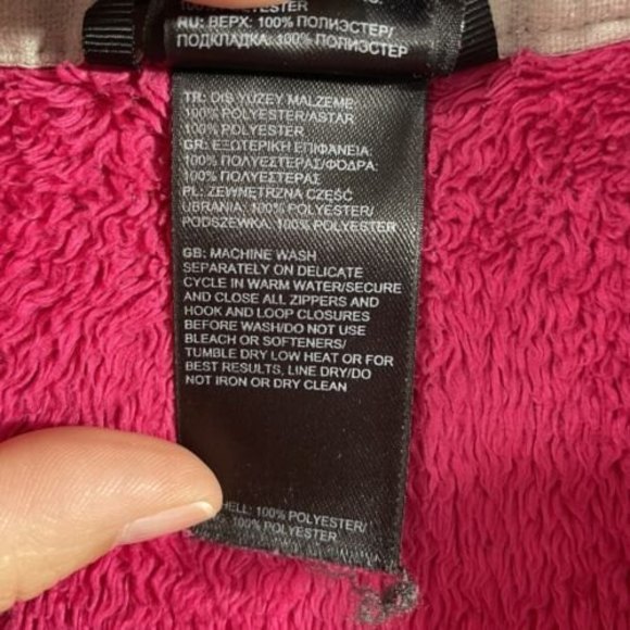 The North Face Womens XSmall Pink Fleece Zip‎ Up Jacket Front Zip Pockets - Picture 11 of 11